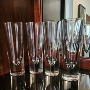 4 MCM Carlo Moretti Italian Brunch Bullet Glasses VTG 70-80's Made Italy Heavy